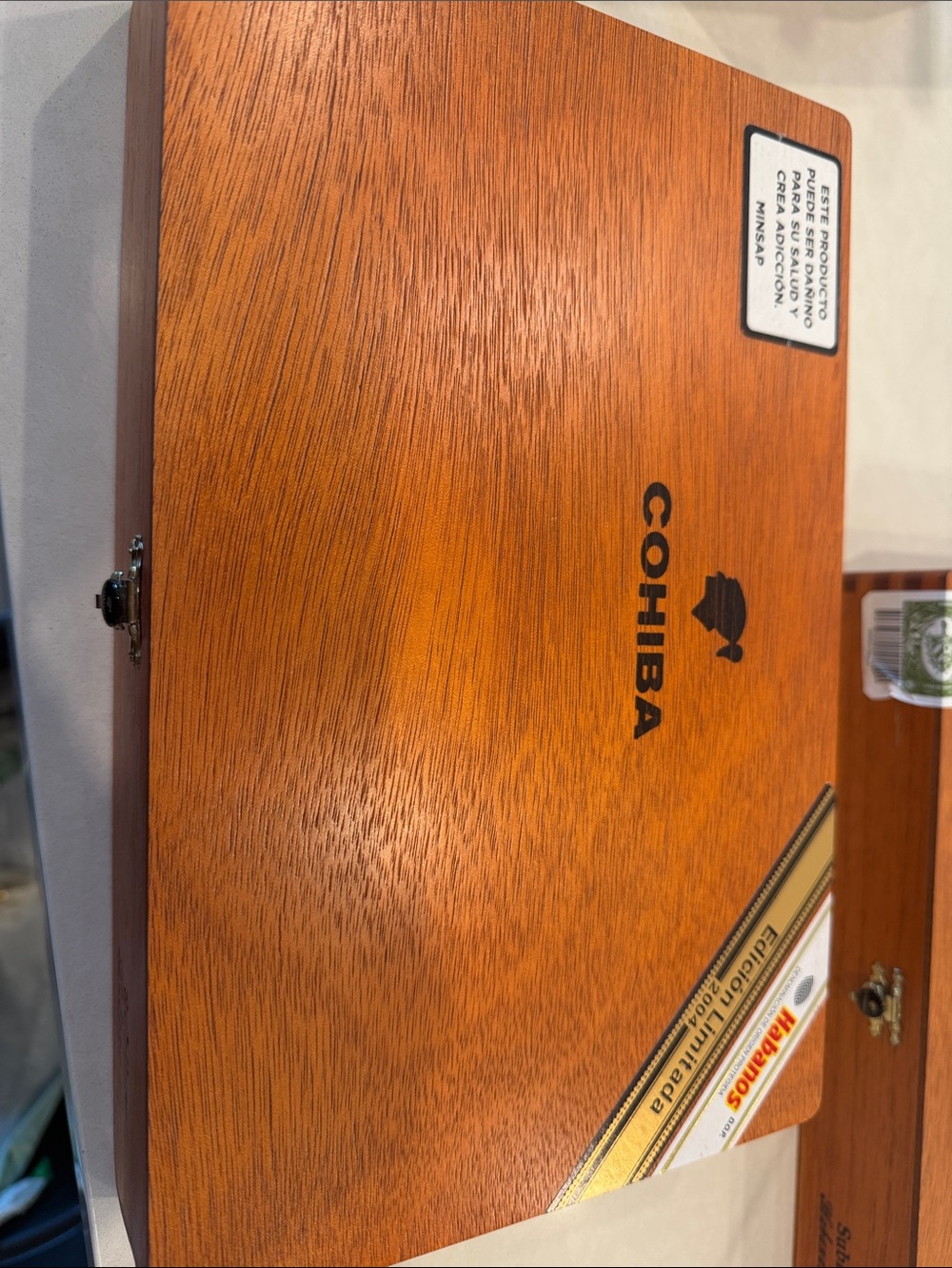 Wood Humidor Box in Warm Brown